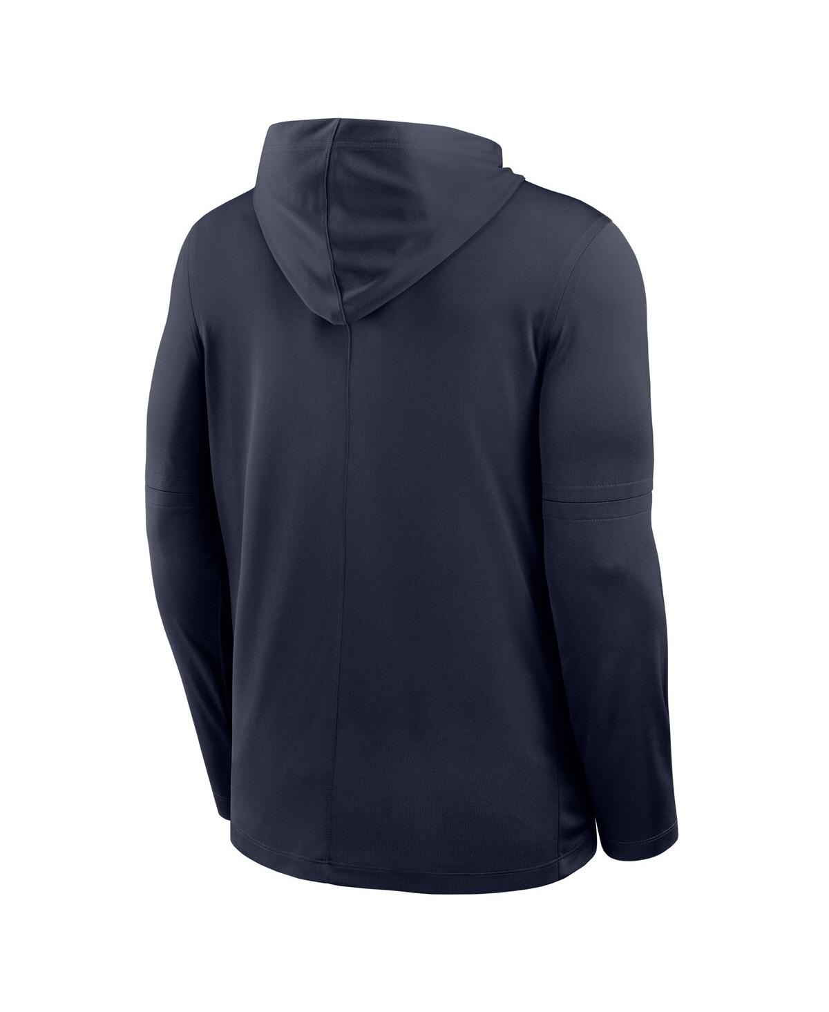 Nike Men's Navy Liberty Flames Sideline Dri-fit Lightweight Sweatshirt In Blue