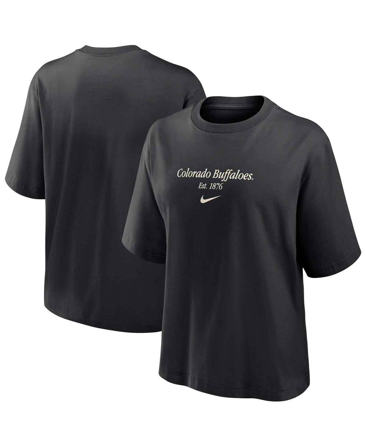 Nike Women's Black Colorado Buffaloes Boxy T-shirt In Black