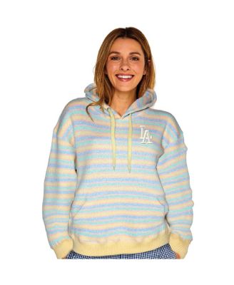 Soft As A Grape - Women's Yellow Los Angeles Dodgers Nantucket Fleece Pullover Hoodie