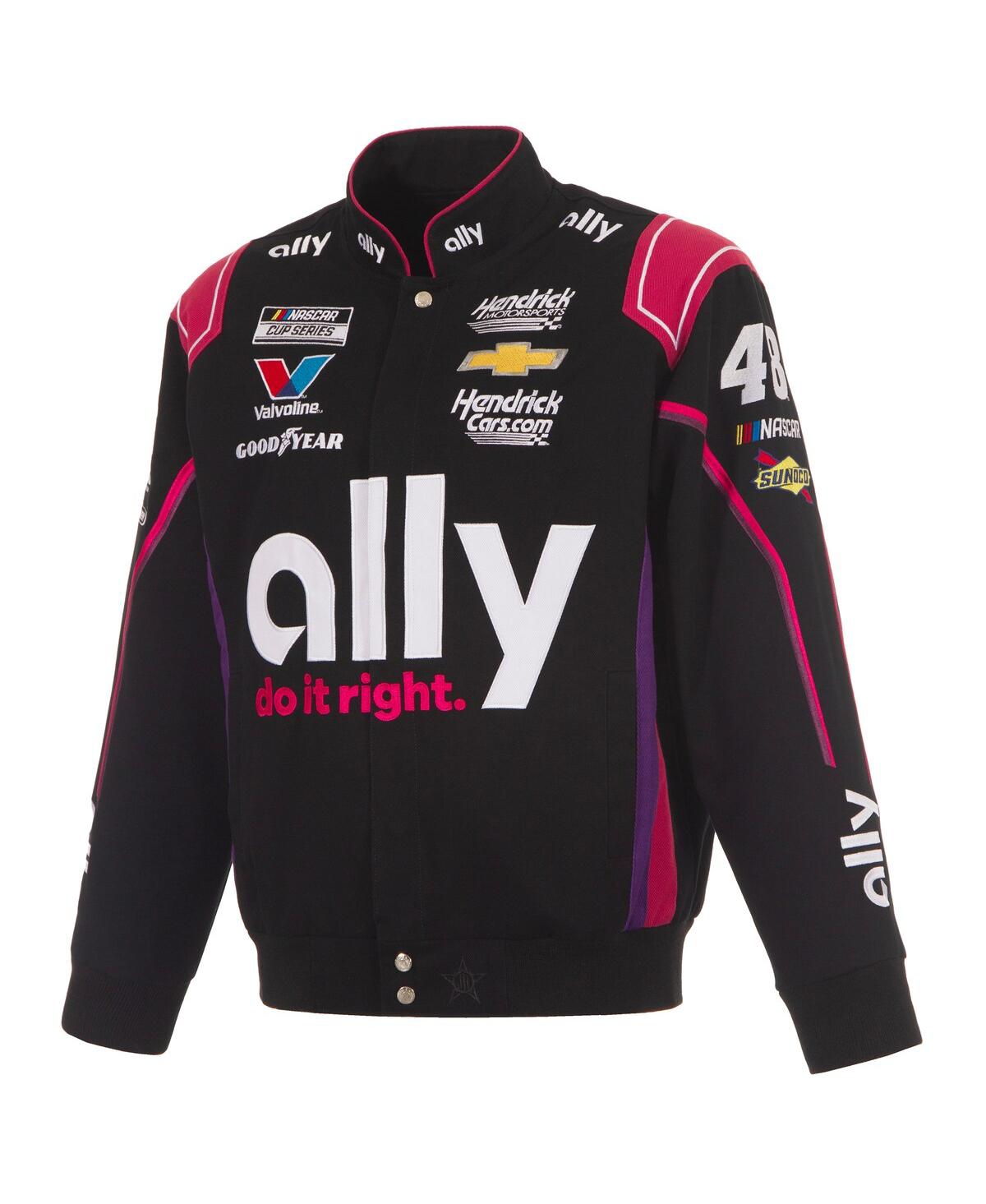 Jh Design Men's Black Alex Bowman Ally Full-snap Twill Uniform Jacket In Black