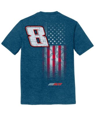 Men's Heather Blue Kyle Busch Flag Tri-Blend T-Shirt
