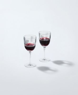 Vector Red Wine Glasses, Set of 2