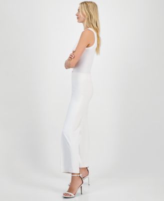 Petite High-Rise Pull-On Wide-Leg Pants