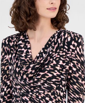 Women's Printed Cowlneck Top