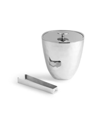 Reflective Ice Bucket with Tongs