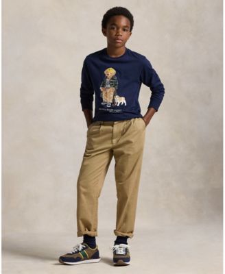 Big Boys Polo Bear Long Sleeve T-Shirt