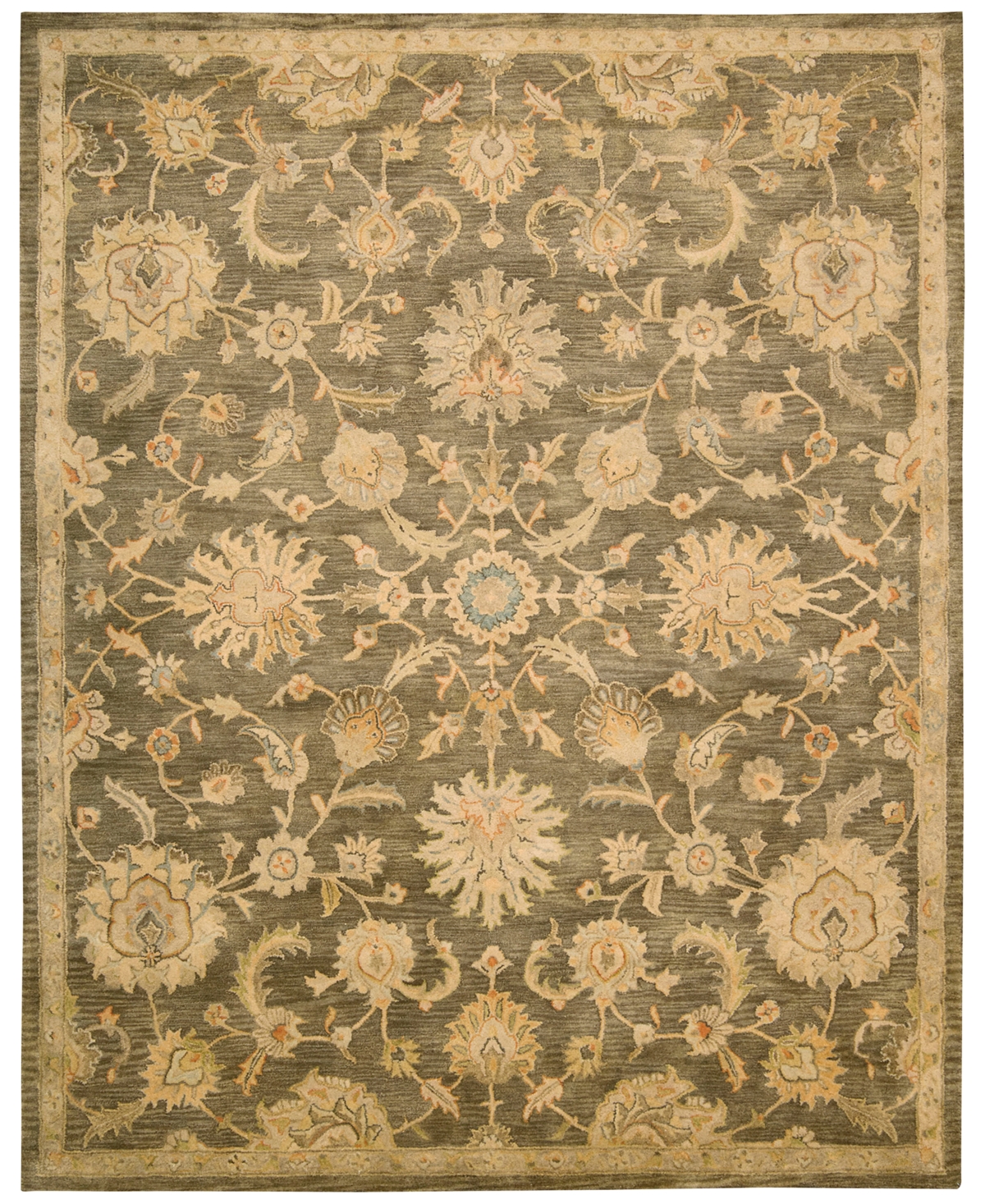 Closeout! Nourison Home Rajah Arabesque Mushroom 8'3in x 11'6in Area Rug - Mushroom