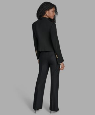 Women's Padded Shoulder Open Front Jacket