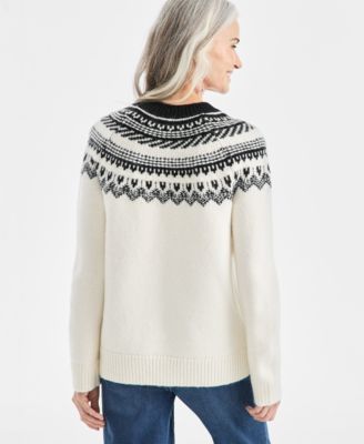 Women's Fair Isle Crewneck Sweater, Macy's Exclusive