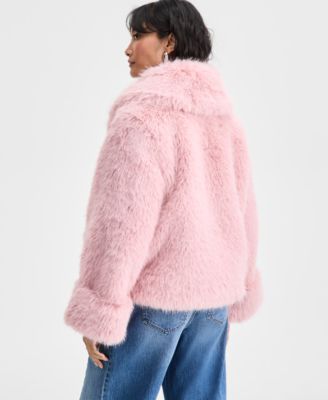 Women's Collared Faux-Fur Jacket, Macy's Exclusive