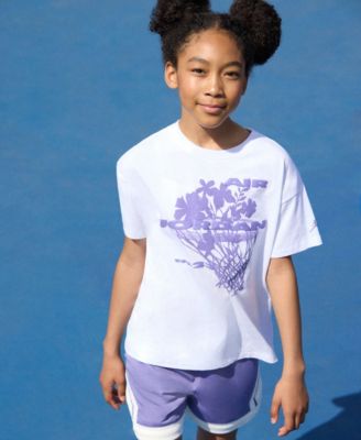 Girls' 7-16 Flowers Short-Sleeve T-Shirt