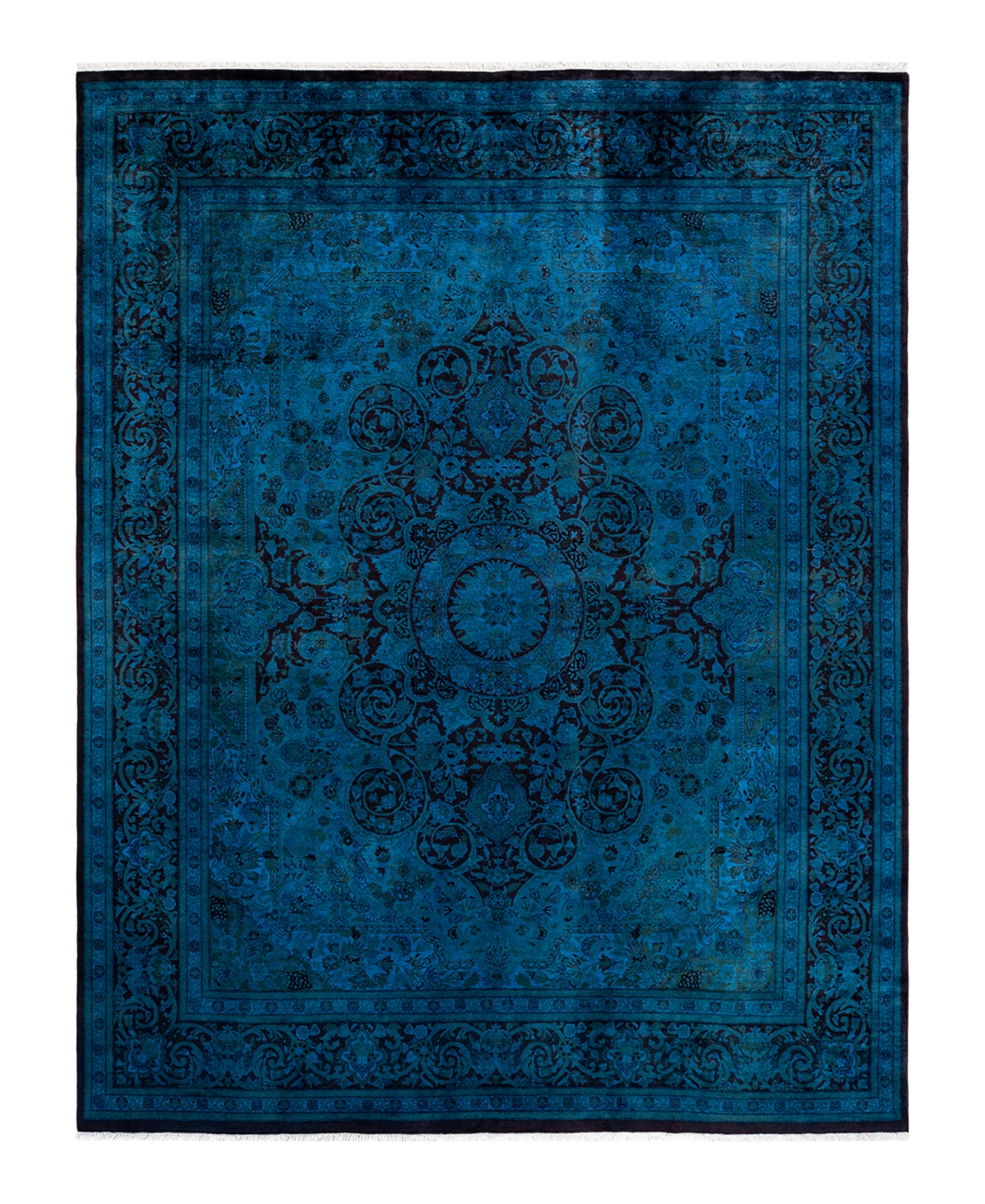Adorn Hand Woven Rugs Fine Vibrance M1362 8'2"x10'2" Area Rug In Blue