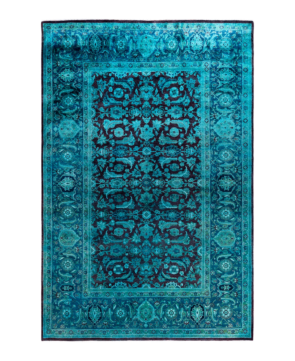 Adorn Hand Woven Rugs Fine Vibrance M1322 6'2"x9'3" Area Rug In Blue