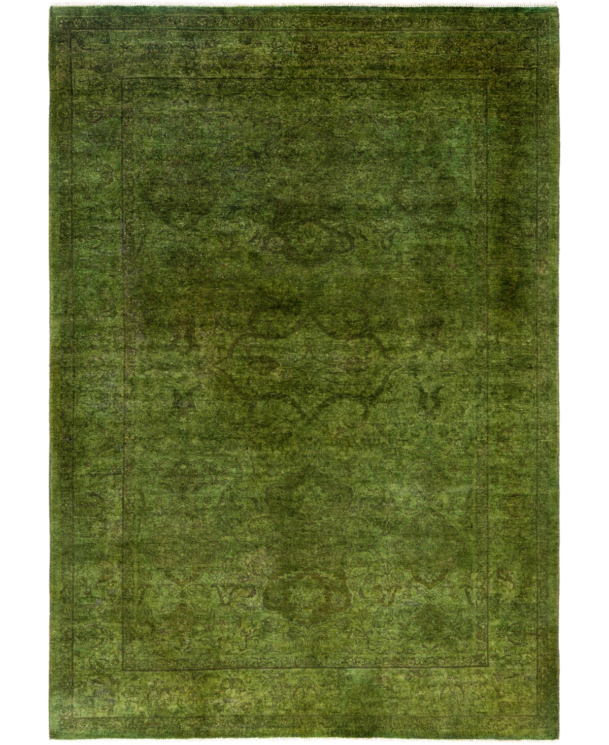 Adorn Hand Woven Rugs Fine Vibrance M1437 4'2"x6' Area Rug In Green