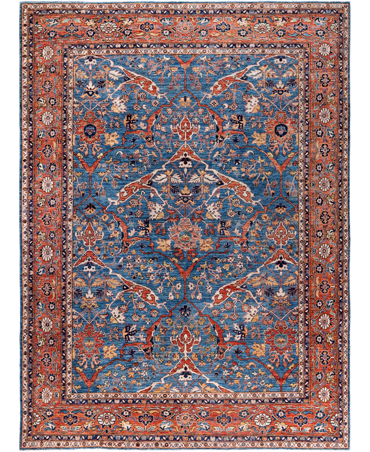 Adorn Hand Woven Rugs Serapi M0103-120 9'1"x12'3" Area Rug In Blue