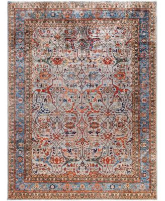 Adorn Hand Woven Rugs Serapi M0103 129 Rug Collection In Gray