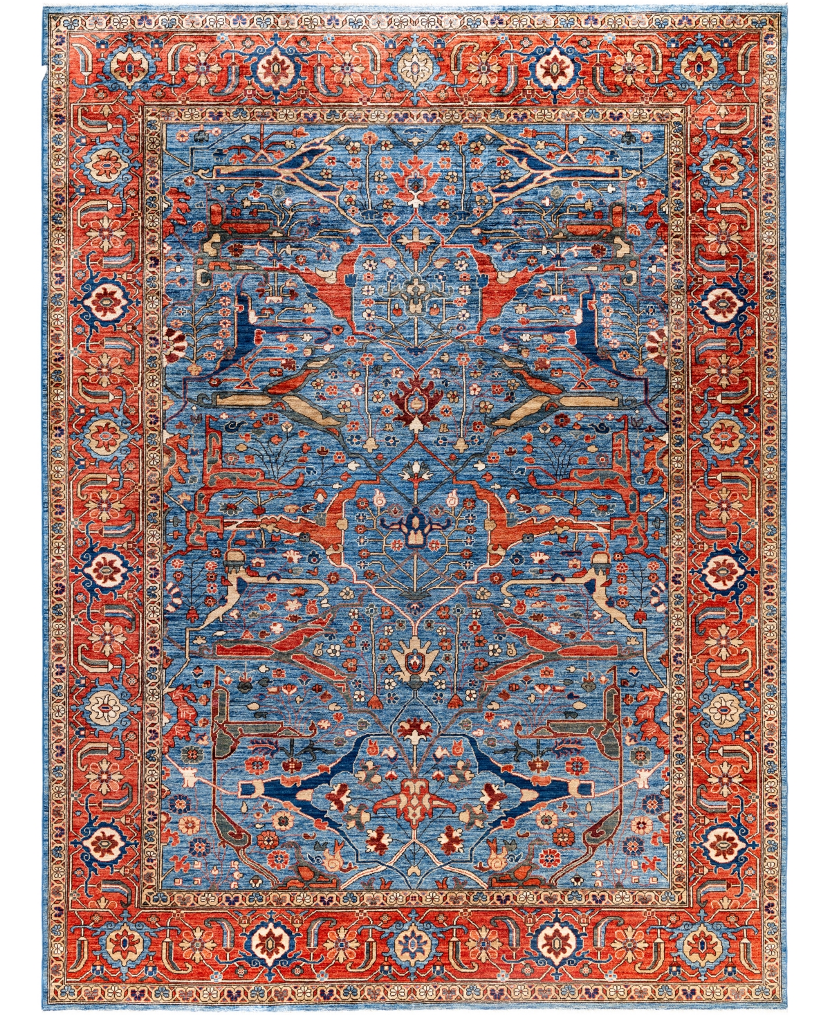 Adorn Hand Woven Rugs Serapi M0103-159 8'11"x12'1" Area Rug In Blue