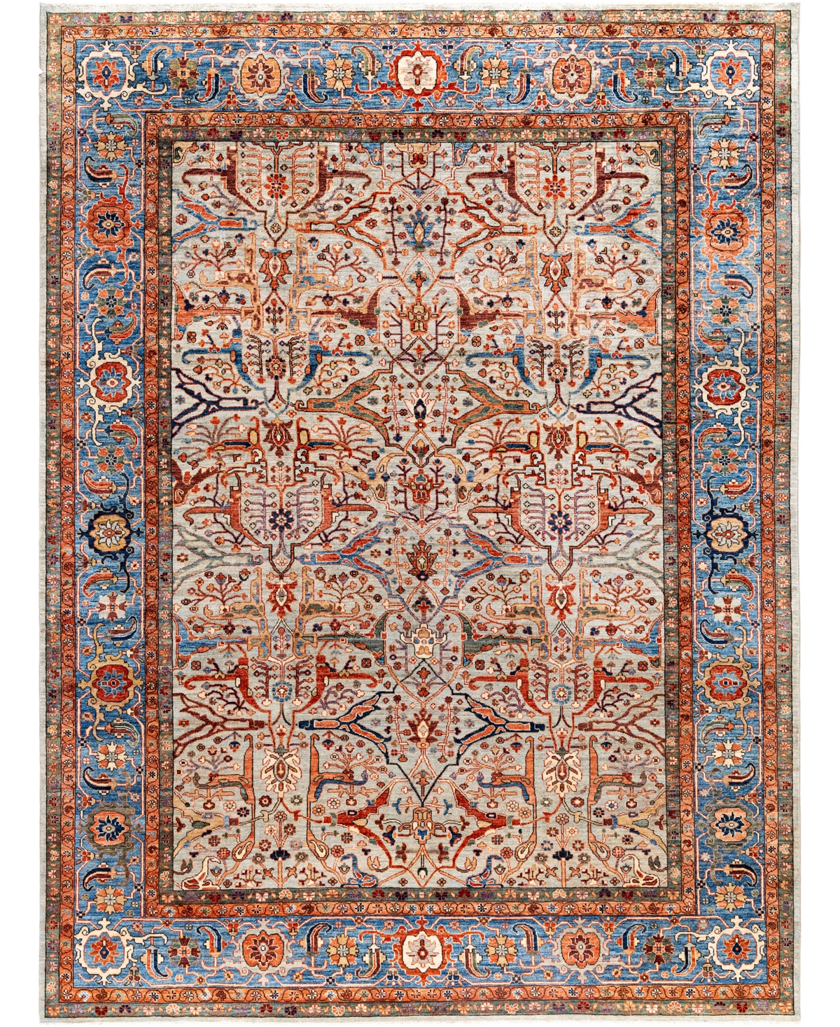 Adorn Hand Woven Rugs Serapi M0103-162 9'x11'10" Area Rug In Gray