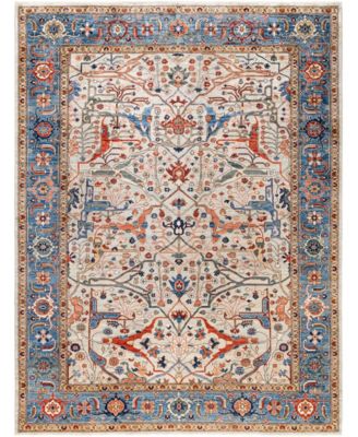 Adorn Hand Woven Rugs Serapi M0103 184 Rug Collection In Gray