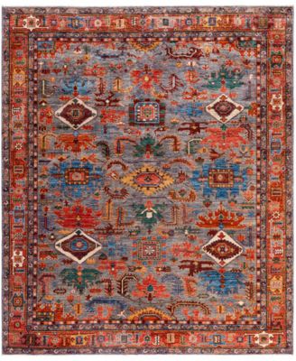 Adorn Hand Woven Rugs Serapi M0103 194 Rug Collection In Gray