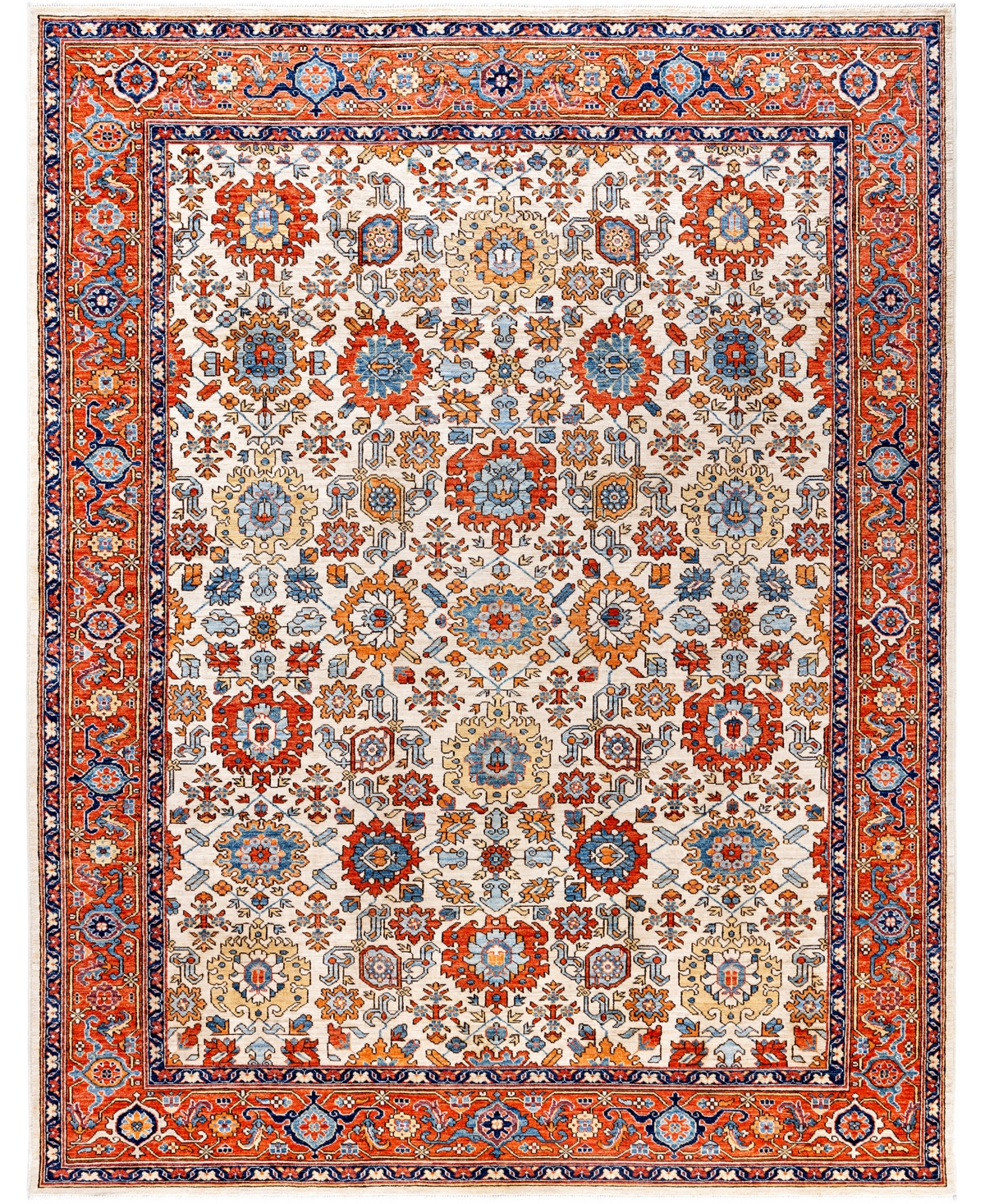 Adorn Hand Woven Rugs Serapi M0103-203 8'x10'1" Area Rug In White