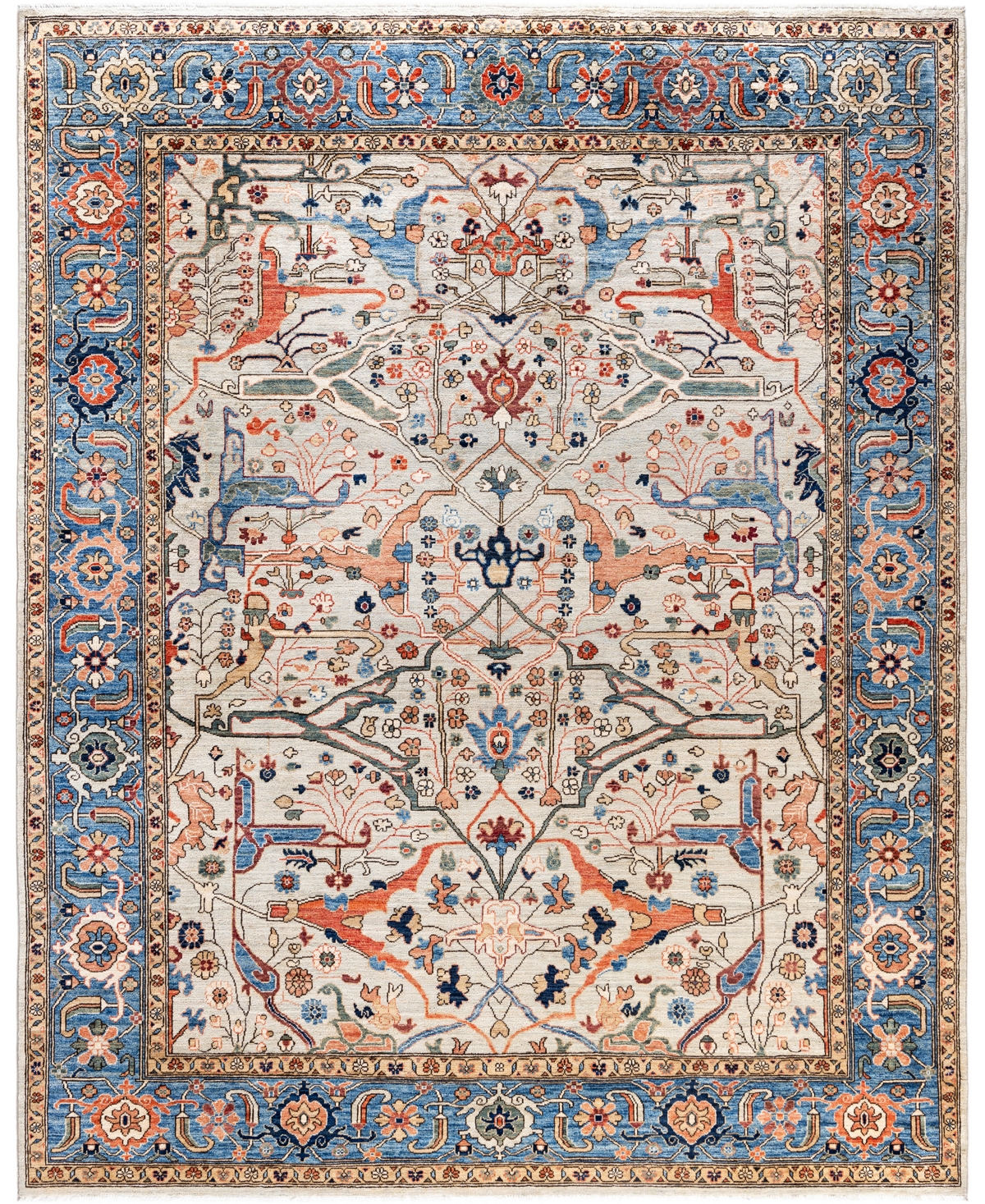 Adorn Hand Woven Rugs Serapi M0103-234 8'2"x10' Area Rug In White