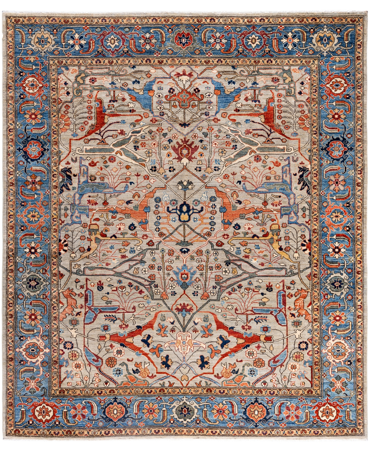 Adorn Hand Woven Rugs Serapi M0103-244 8'3"x9'9" Area Rug In Gray