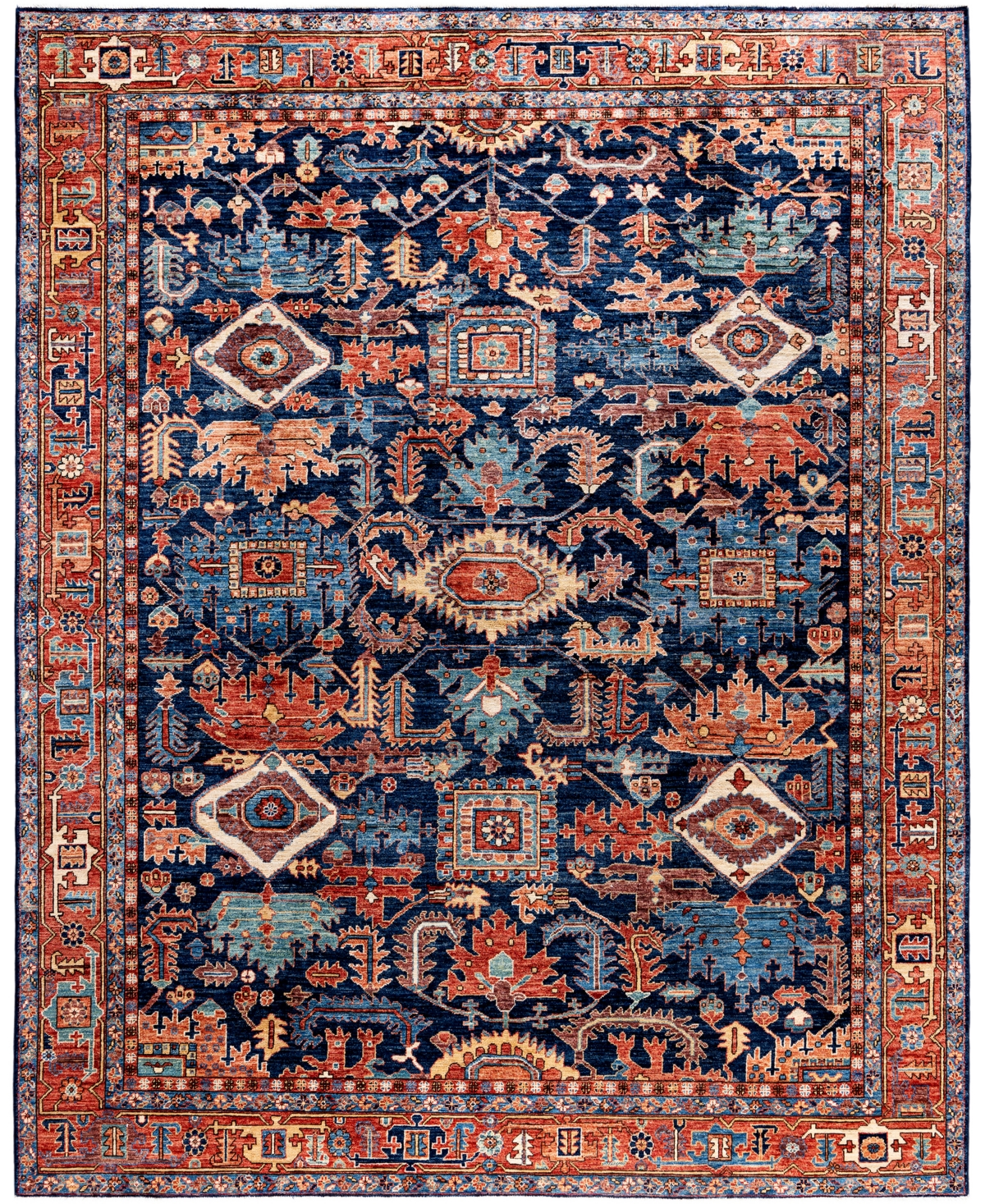 Adorn Hand Woven Rugs Serapi M0103-284 8'2"x10'2" Area Rug In Blue