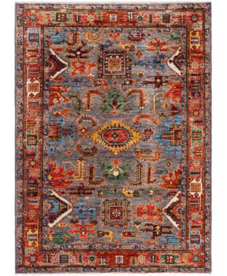 Adorn Hand Woven Rugs Serapi M0103 305 Rug Collection In Gray