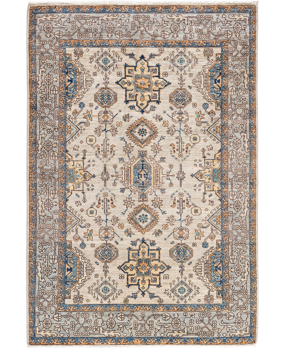 Adorn Hand Woven Rugs Serapi M0103-314 3'11"x5'9" Area Rug In Gray