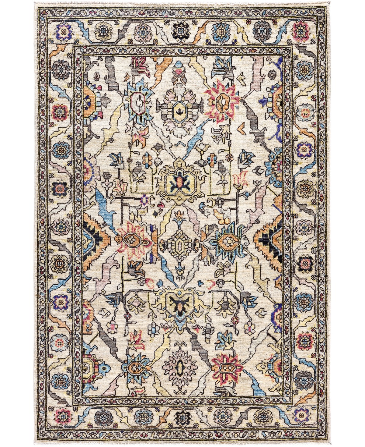 Adorn Hand Woven Rugs Serapi M0103-325 4'x5'11" Area Rug In White