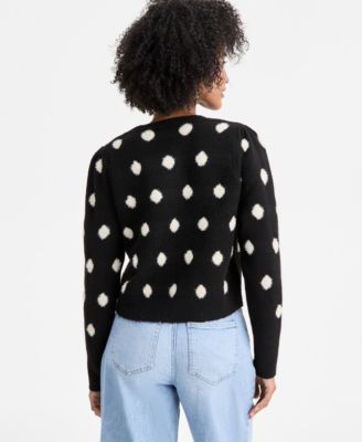 Women's Long-Sleeve Eyelash Dot Cardigan Sweater, Macy's Exclusive