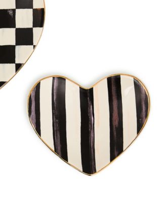 Courtly Heart Trinket Dishes, Set of 2