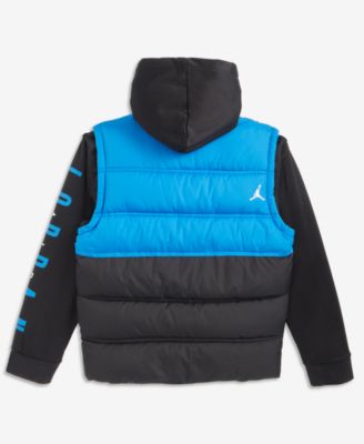Boys 8-20 Layered Look Hooded Jacket