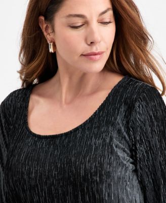 Women's Pleated Velvet Dress, Macy's Exclusive