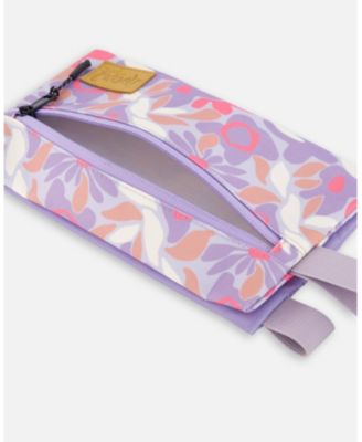 Girl Double Pencil Case Lilac Cat Print - Toddler|Child