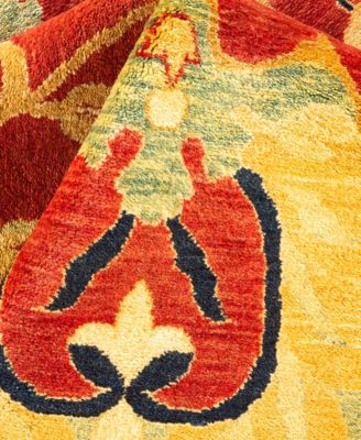 Adorn Hand Woven Rugs Mogul M1399 Rug Collection In Orange
