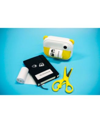 Camera Insta Wi 4-in-1 Instant Print Camera and Label Maker for Kids 12MP Photos, 1080P Video, 32GB microSD, for Age 5-15 (Yellow)