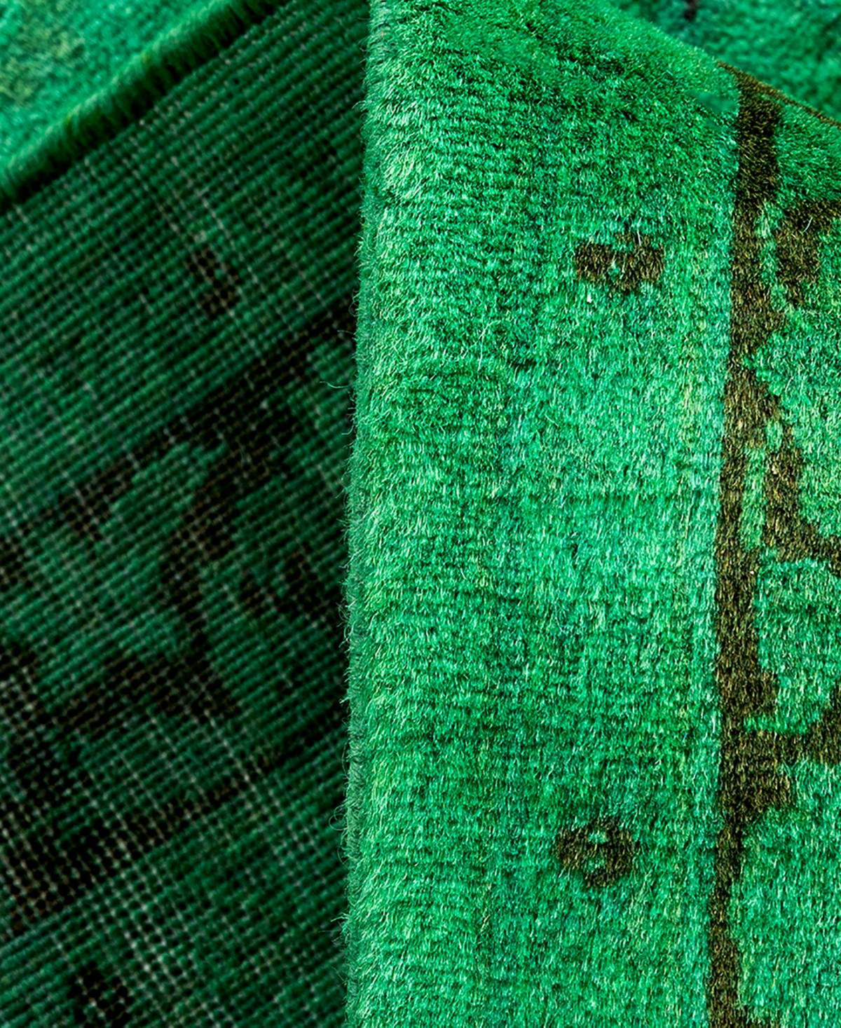 Adorn Hand Woven Rugs Fine Vibrance M1339 2'6"x10'2" Runner Area Rug In Green