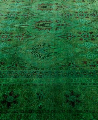 Adorn Hand Woven Rugs Fine Vibrance M1496 Rug Collection In Green
