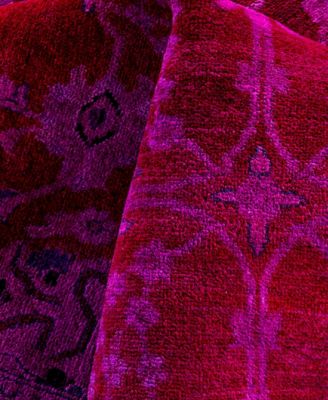 Adorn Hand Woven Rugs Fine Vibrance M1449 Rug Collection In Pink