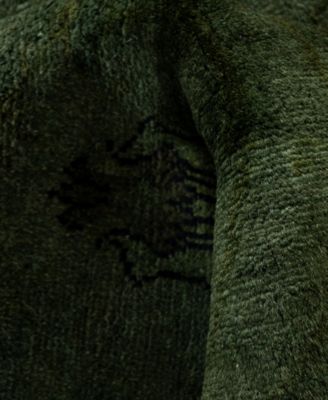 Adorn Hand Woven Rugs Fine Vibrance M982 Rug Collection In Green