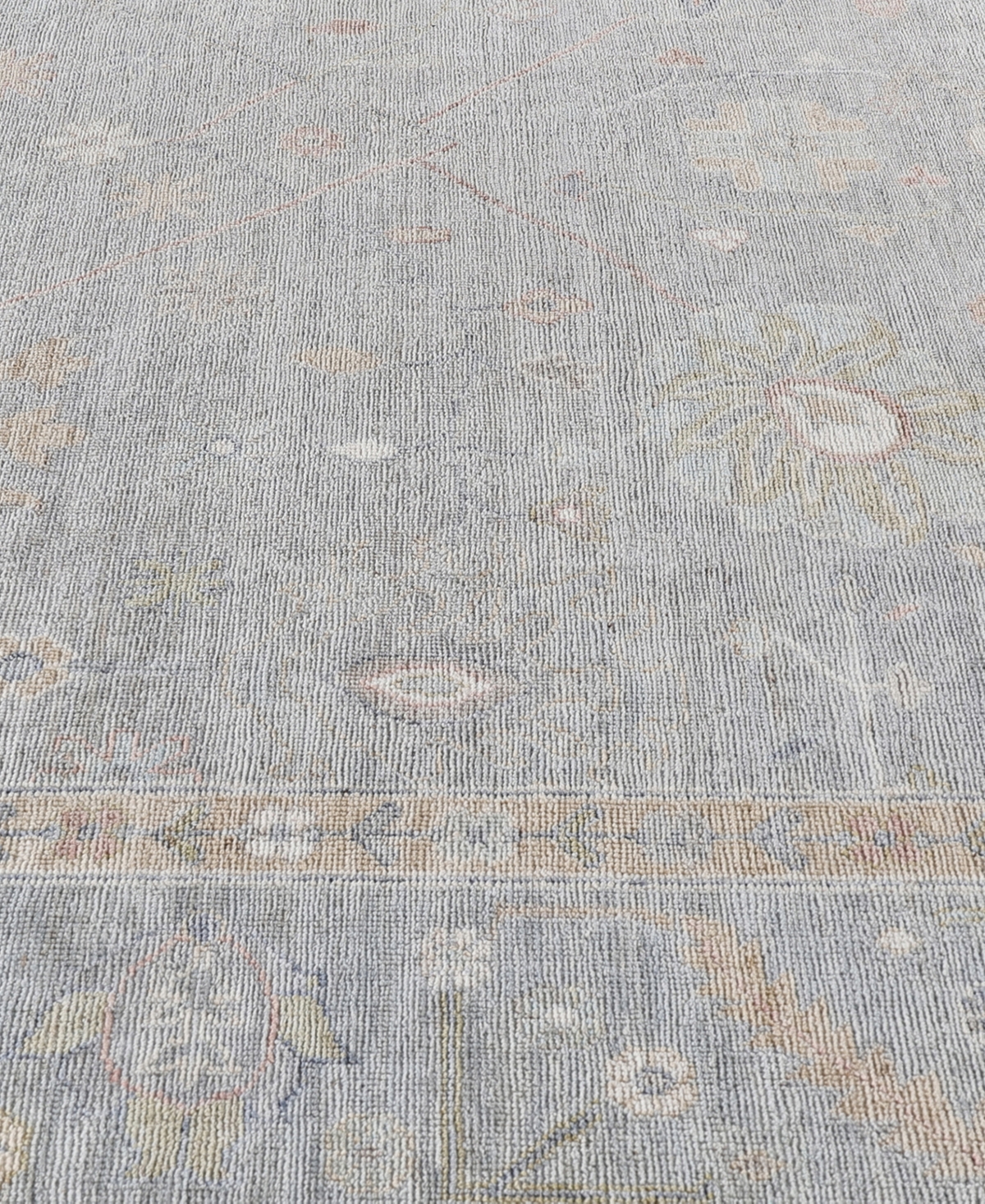 Adorn Hand Woven Rugs Colorful Oushak M0103-49 8'4"x9'11" Area Rug In Gray