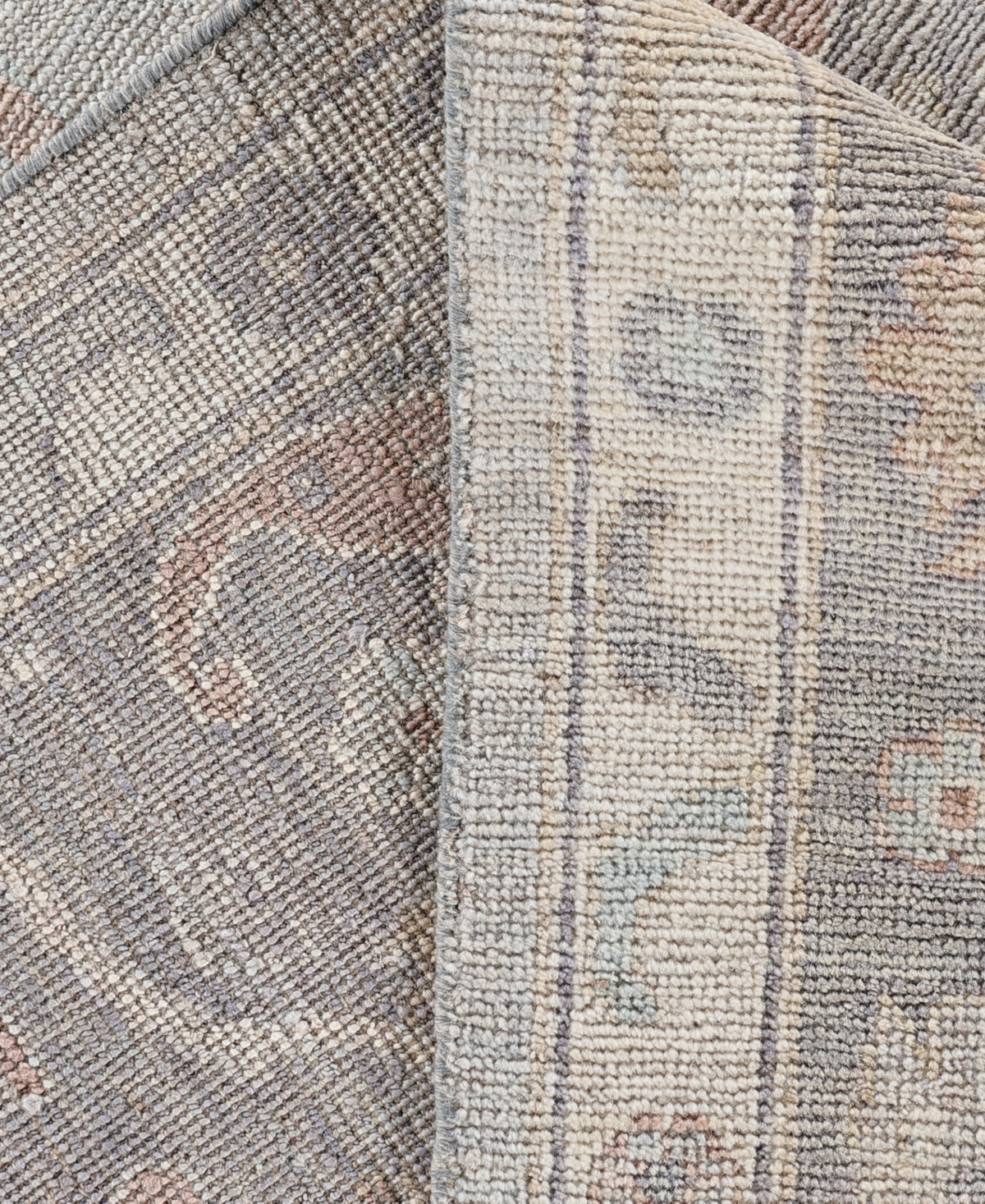 Adorn Hand Woven Rugs Colorful Oushak M0103-52 8'1"x9'9" Area Rug In Gray