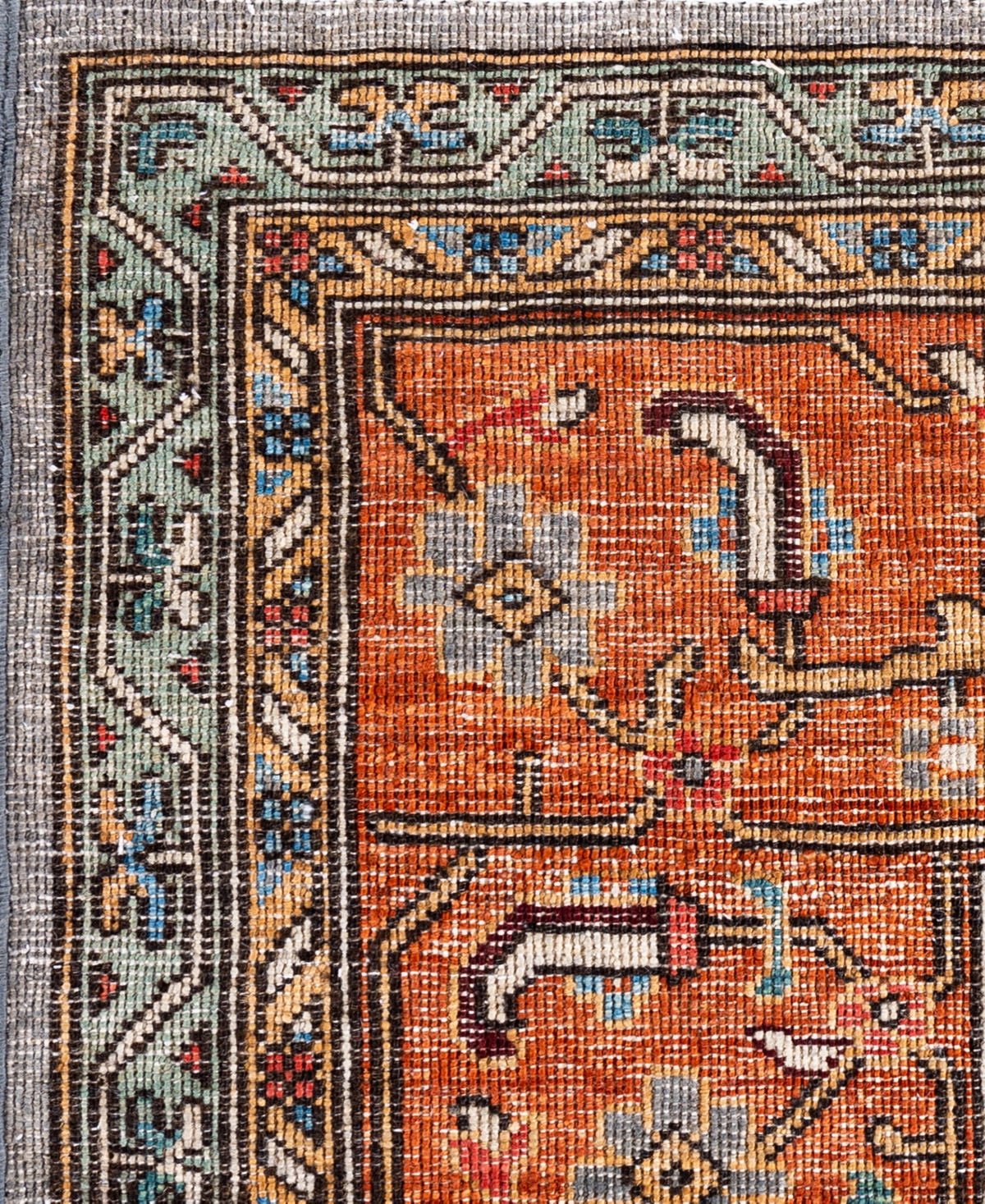 Adorn Hand Woven Rugs Serapi M0103-89 9'3"x11'9" Area Rug In Gray