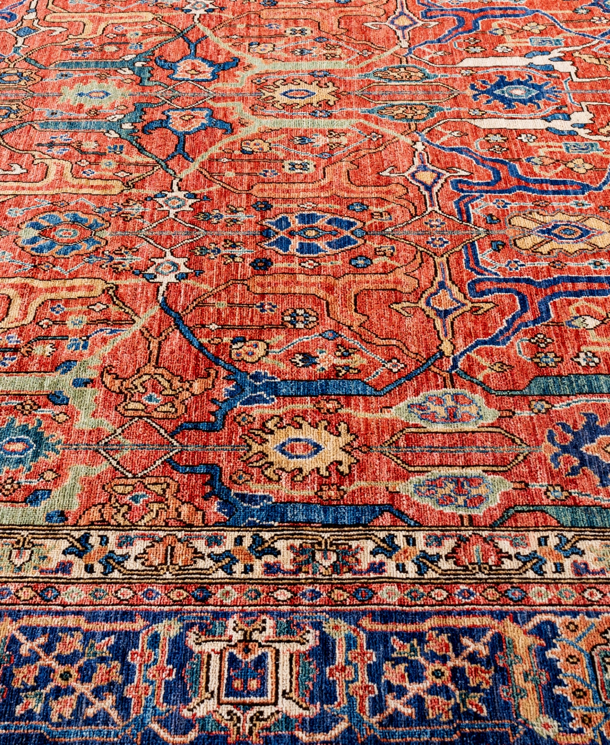 Adorn Hand Woven Rugs Serapi M0103-106 9'x12'1" Area Rug In Red