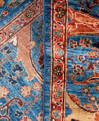 Adorn Hand Woven Rugs Serapi M0103 109 Rug Collection In Blue