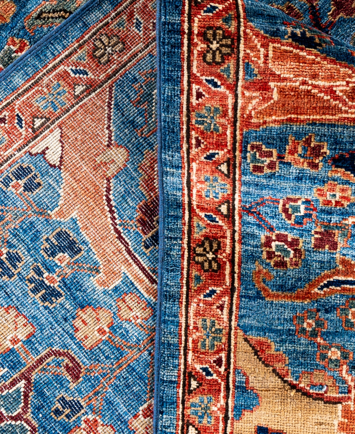 Adorn Hand Woven Rugs Serapi M0103-109 8'10"x11'11" Area Rug In Blue