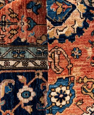 Adorn Hand Woven Rugs Serapi M0103 127 Rug Collection In Orange