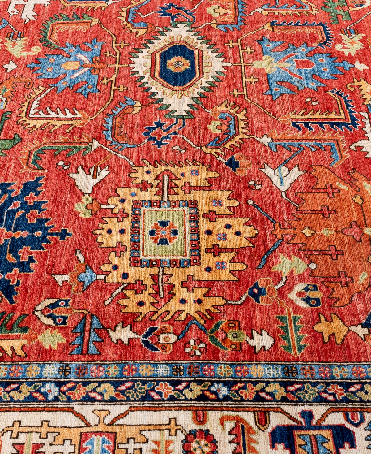 Adorn Hand Woven Rugs Serapi M0103-131 9'2"x11'9" Area Rug In Red